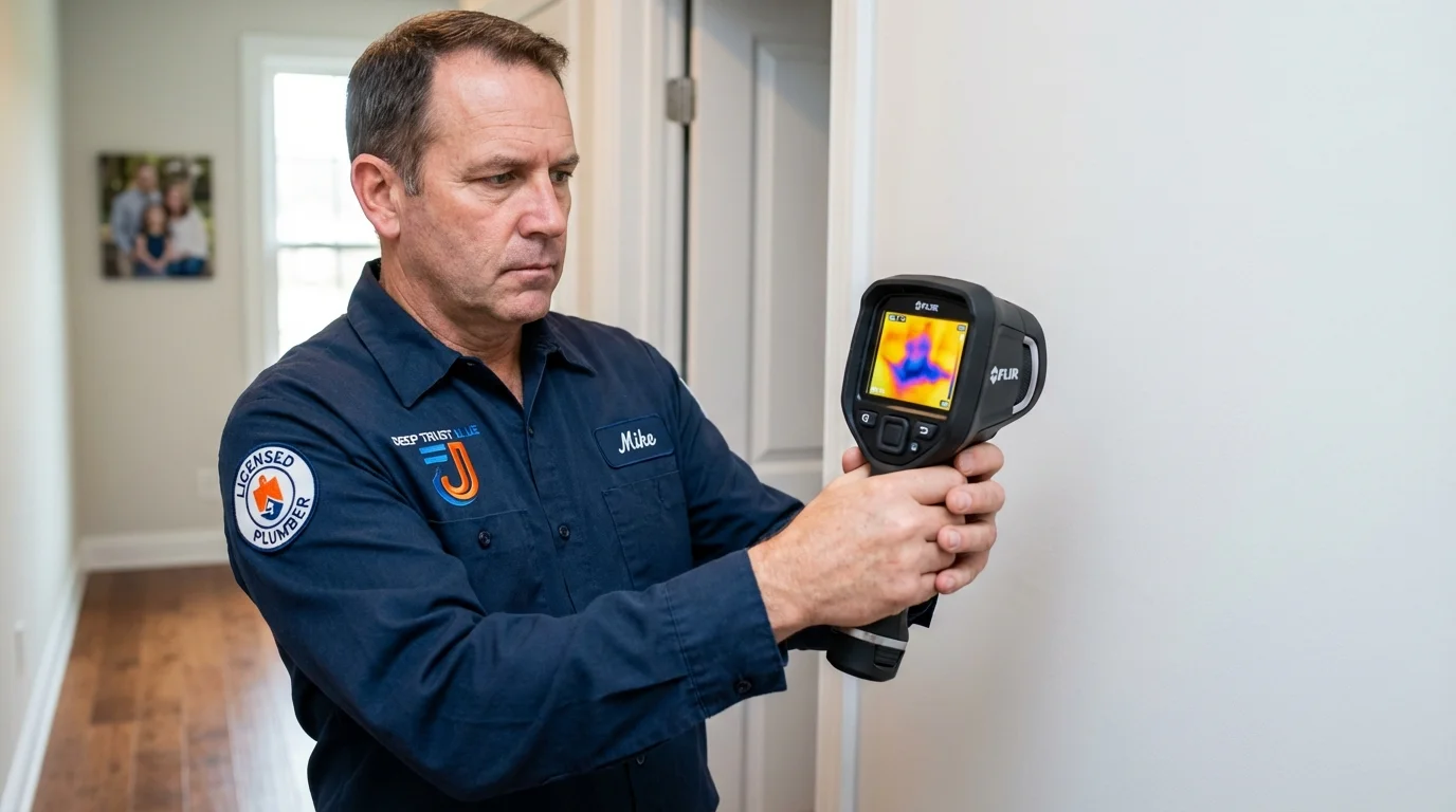 Thermal imaging leak detection by Johns Plumbing LLC in Monona